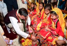 डोल आश्रम में मुख्यमंत्री ने श्री पीठम स्थापना महोत्सव में किया प्रतिभाग, 1100 कन्याओं का पूजन व माँ राजेश्वरी का अभिषेक